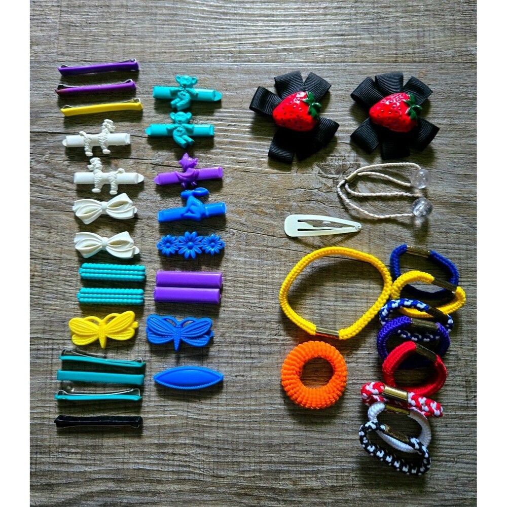 Vintage GOODY Hair Clip Snap Tight Comb Barrette Animals and others Lot of 37